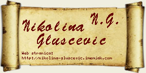 Nikolina Gluščević vizit kartica